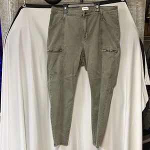 Pistola Sage Green Cargo Jeans for Women
